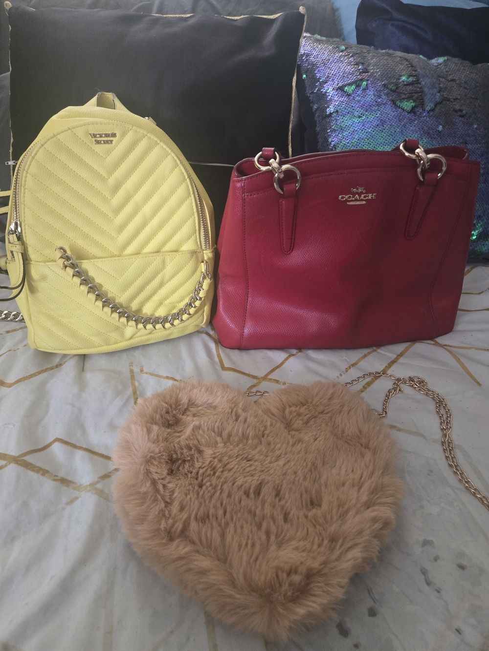 Coach, Victoria Secret, Heart Purse Bundle